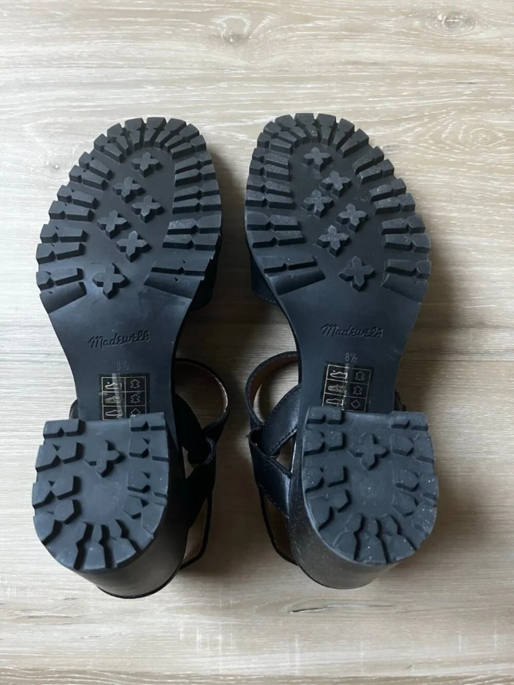 Madewell The Claudie Leather Mary Janes Lugsole Heels Black - Picture 6 of 8
